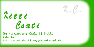 kitti csati business card